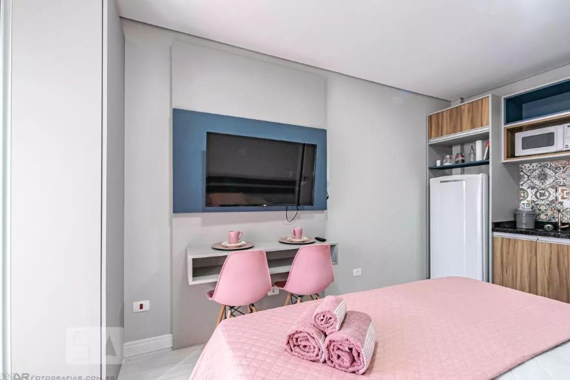 11-Studio Decorado Lindo! Otimo Para Casal!!! 库里提巴 外观 照片