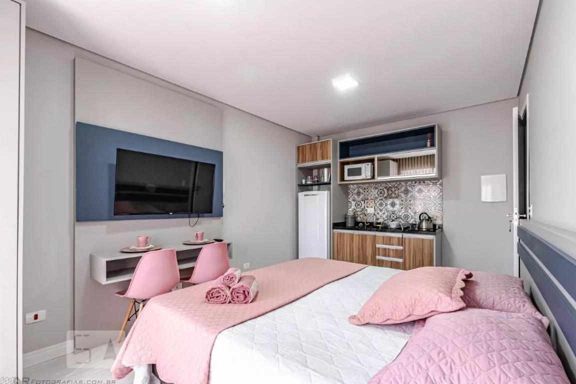 11-Studio Decorado Lindo! Otimo Para Casal!!! 库里提巴 外观 照片