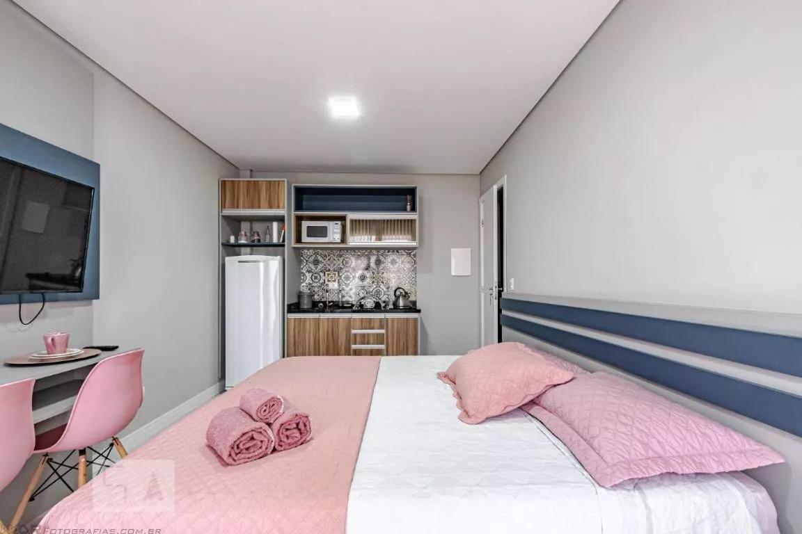 11-Studio Decorado Lindo! Otimo Para Casal!!! 库里提巴 外观 照片